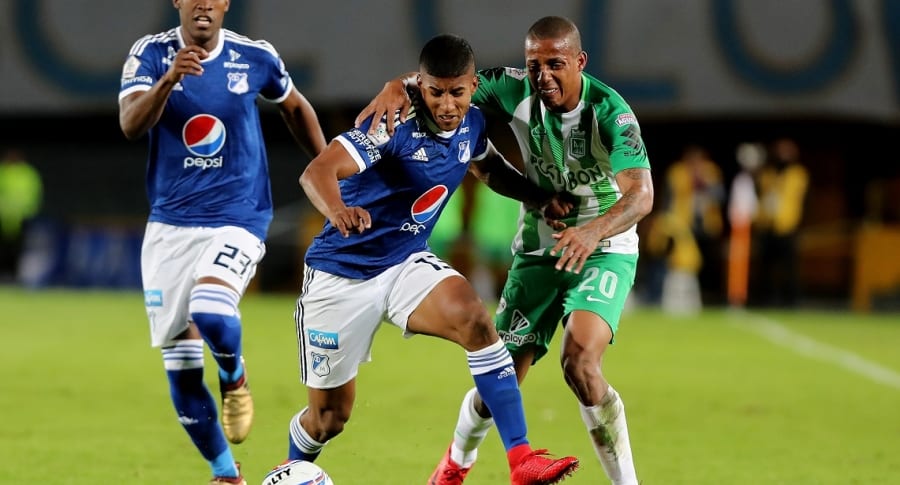 Partido de ida de la SuperLiga entre Millonarios y Nacional Partido de ida de la SuperLiga entre Millonarios y Nacional
