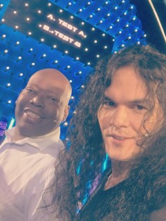 Fasutino 'el Tino' Asprilla, exfutbolista, y su amigo Víctor Manuel Osorio, 'Caremonja'.