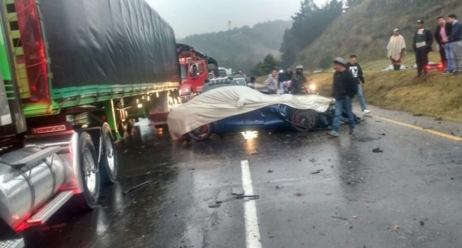 Accidente en vía Bogotá-Tunja