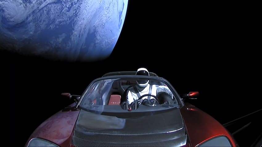 Tesla en el espacio