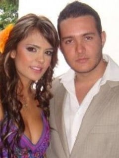 Vaneza Peláez, presentadora, y Sebastián Murillo Echeverry.