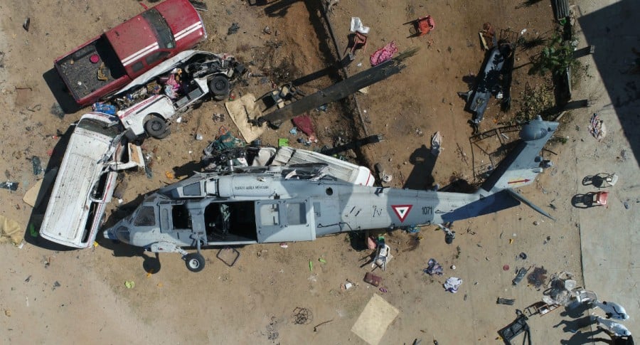 Helicóptero accidente México