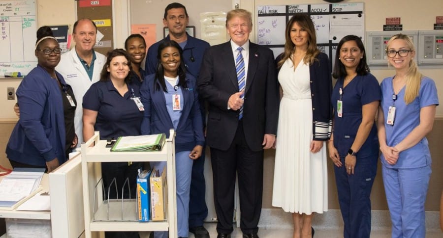 Trump en el hospital