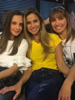 Laura Acuña, Zahira Benavides y Adriana Betancur, presentadoras.