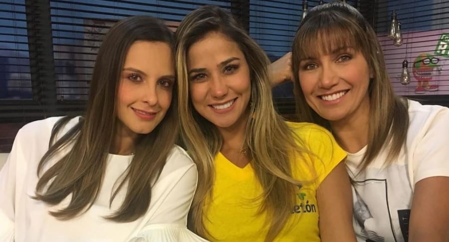 Laura Acuña, Zahira Benavides y Adriana Betancur, presentadoras.