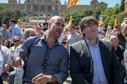 Pep Guardiola y Carles Puigdemont