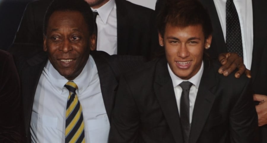 Pelé y Neymar, durante una pasada gala del Balón de Oro.