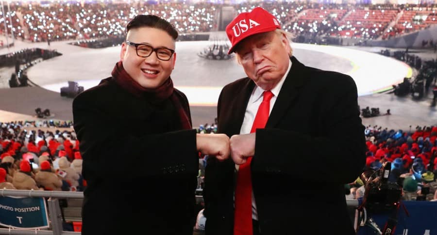 Imitaciones de Kim Jong-un y Donald Trump