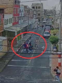 Pelea hinchas de Millonarios y Santa Fe