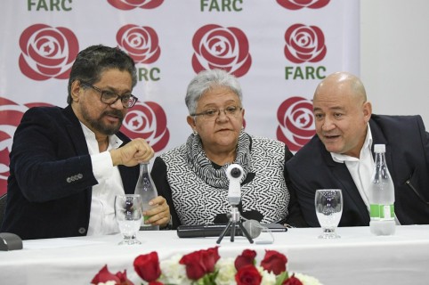 'Iván Márquez', Imelda Daza y 'Carlos Lozada'.