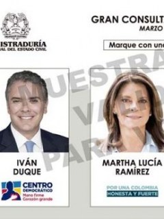 Tarjetones consultas interpartidistas
