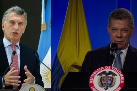 Mauricio Macri y Juan Manuel Santos