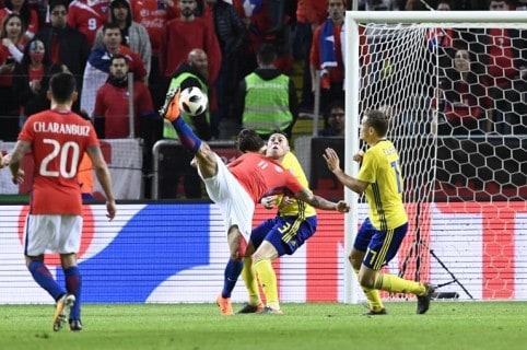 Partido amistoso entre Chile y Suecia