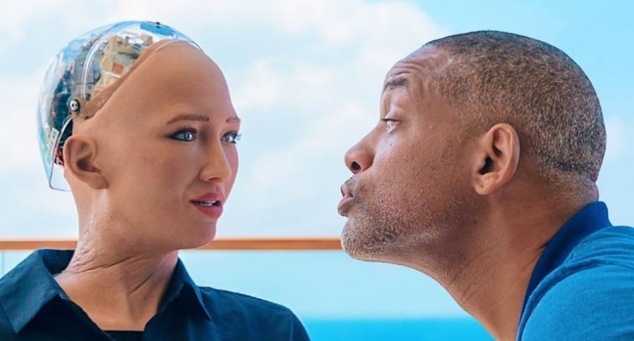 Sophia the robot y Will Smith
