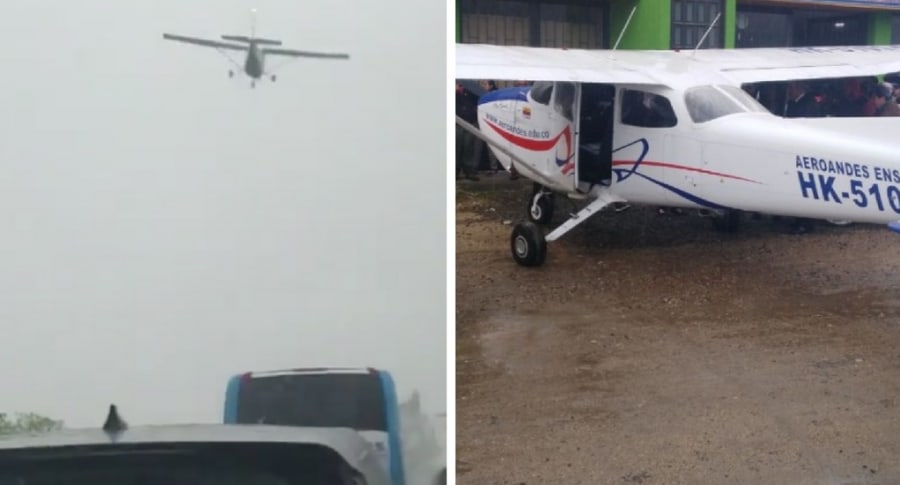 Avioneta que aterrizó de emergencia en vía Bogotá-Tunja