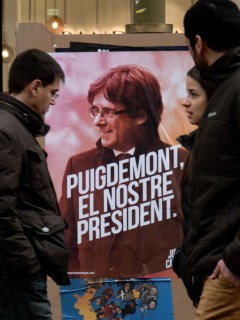 Cartel a favor de Carles Puigdemont