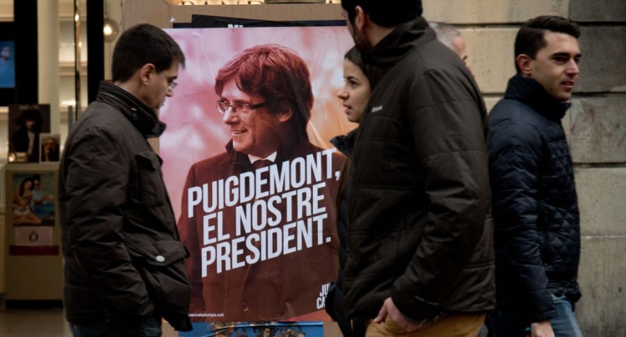 Cartel a favor de Carles Puigdemont