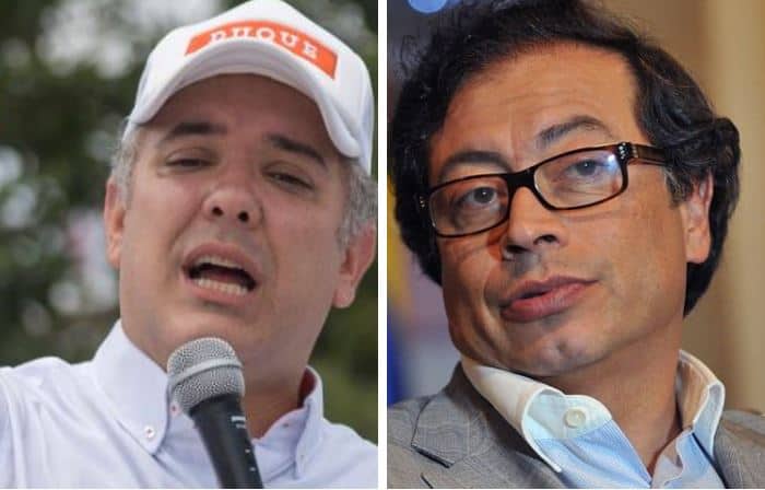 Iván Duque y Gustavo Petro, candidatos a la presidencia de Colombia