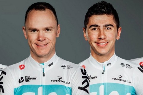 Christopher Froome y Sebastián Heonao