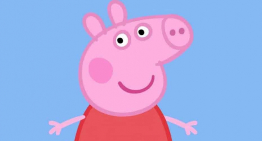 Dibujo de cara de frente de Peppa Pig