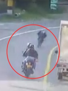 Accidente ciclista y motociclista