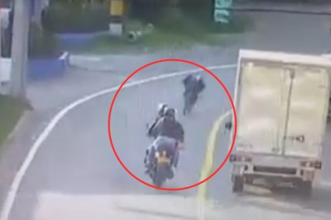 Accidente ciclista y motociclista