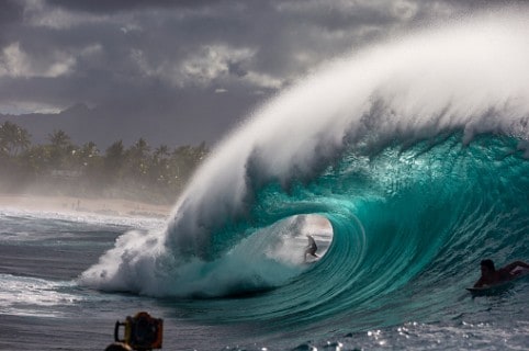 Olas en Hawái