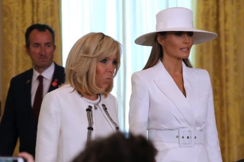 Brigitte Macron y Melania Trump
