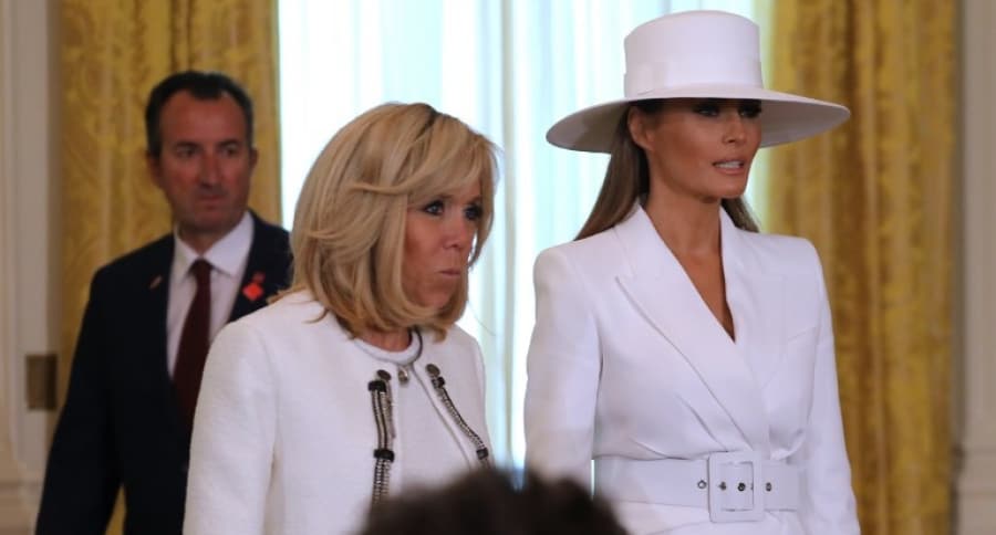 Brigitte Macron y Melania Trump