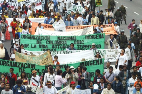 Manifestación en Bogotá
