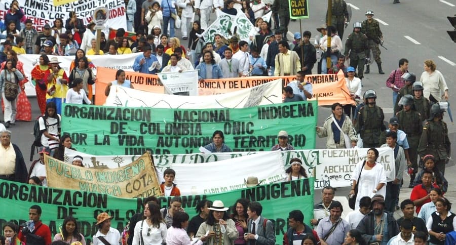 Manifestación en Bogotá