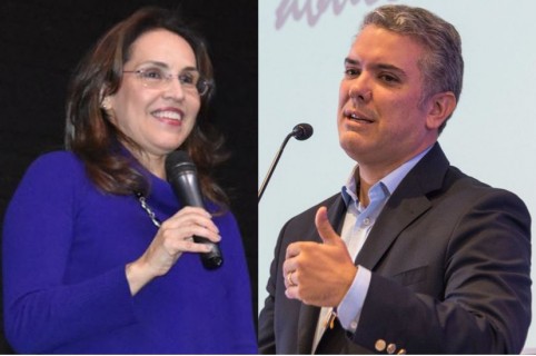 Viviane Morales e Iván Duque