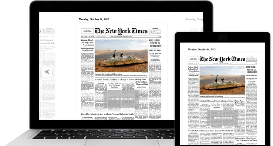 Versiones digitales New York Times