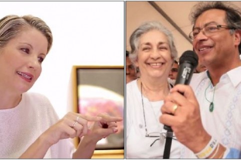 Claudia Gurisatti, Tulia Mercedes Barreto y Gustavo Petro