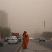 Tormenta de polvo en India