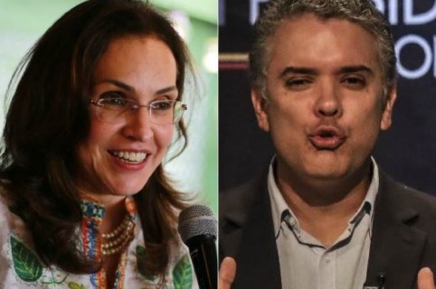 Viviane Morales e Iván Duque