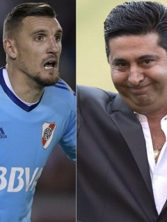 Franco Armani y Daniel Angelici