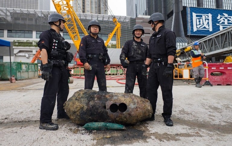 Bomba de la Segunda Guerra Mundial en Hong Kong
