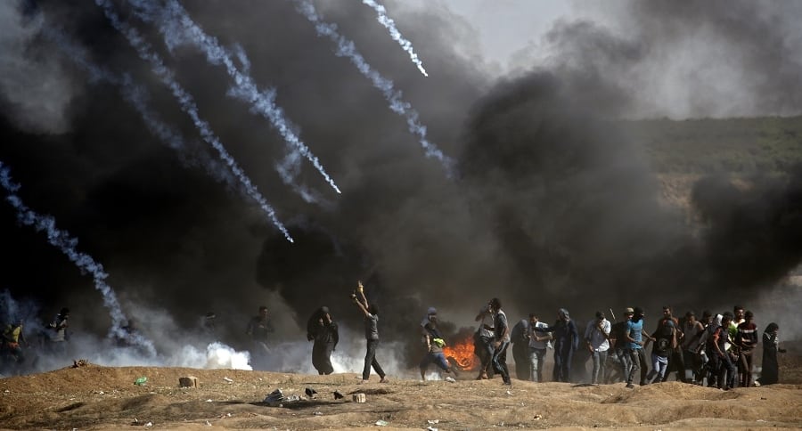 Disturbios en la franja de Gaza