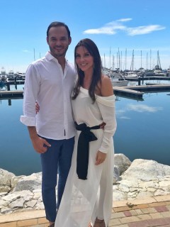 Paula Andrea Betancur, exreina, y Luis Miguel Zabaleta, dermatólogo.