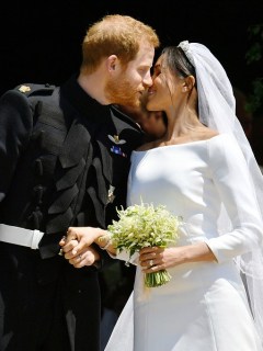 Príncipe Harry y Meghan Markle en su matrimonio