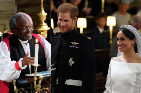 Michael Curry / Príncipe Harry y Meghan Markle