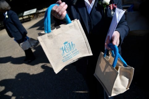 Bolsas de regalo de la boda real