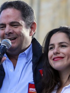 Germán Vargas Lleras y su hija Clemencia.