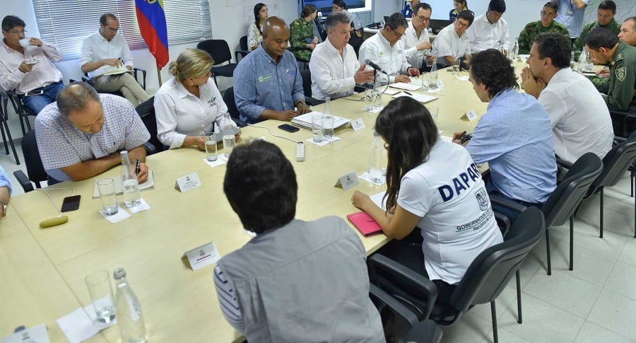Reunión del presidente Juan Manuel Santos con autoridades de Antioauia