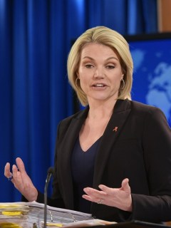 Heather Nauert. portavoz del Departamento de Estado