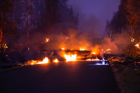 Erupción de volcán Kilauea