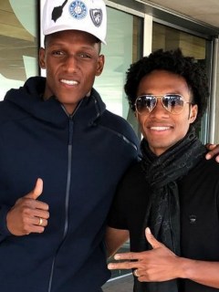 Yerry Mina y Juan Guillermo Cuadrado