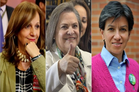 Ángela Robledo, Clara López y Claudia López, candidatas vicepresidenciales.