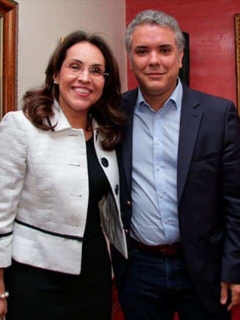 Viviane Morales e Iván Duque
